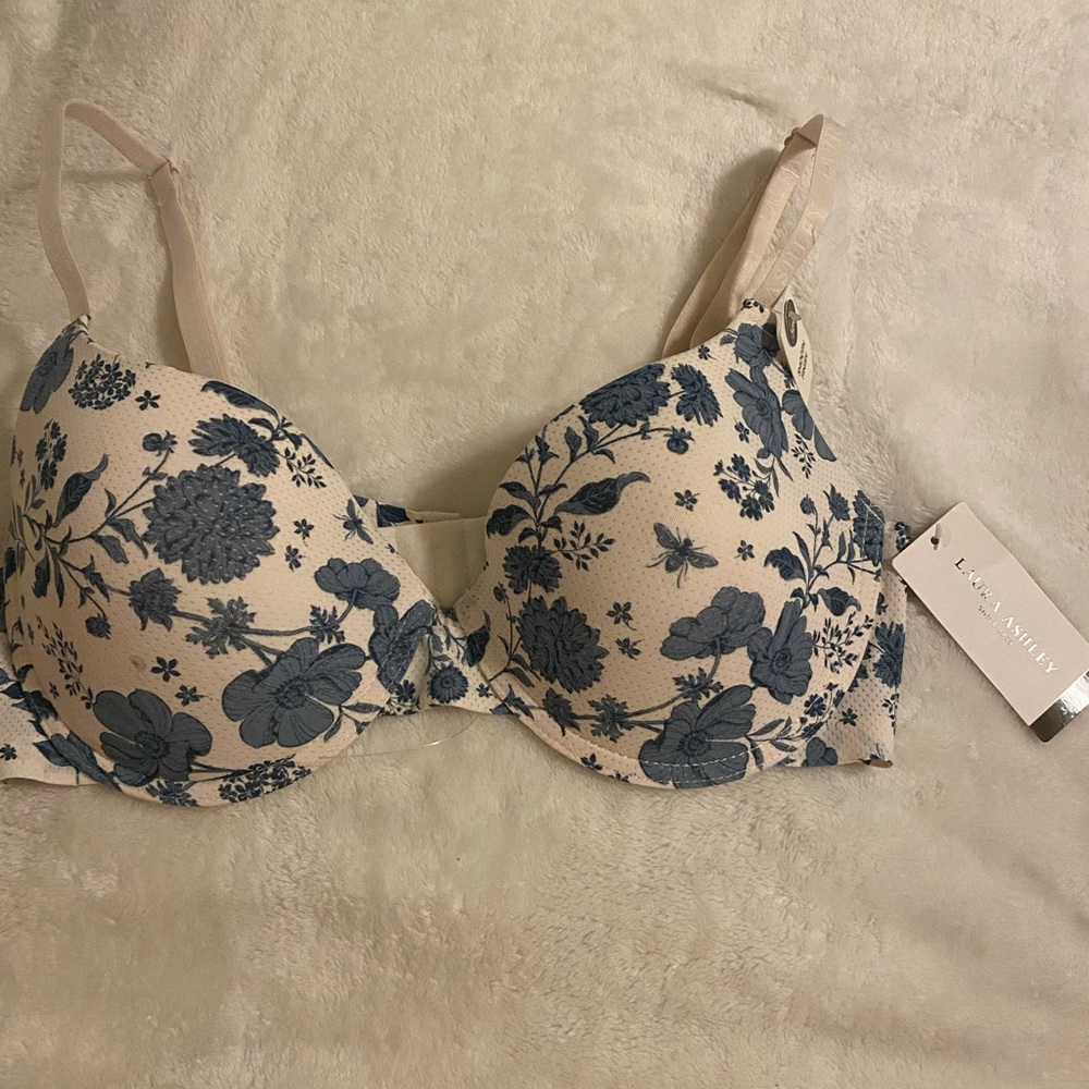 Laura Ashley Blue and White Floral Garment